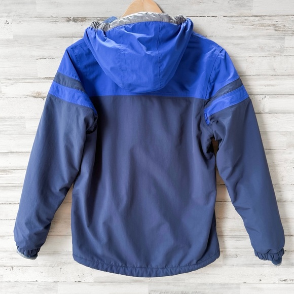 Lands’ End Boys XL 18-20 Squall Jacket Blue Waterproof Fleece Lined Hooded Coat - Picture 3 of 13
